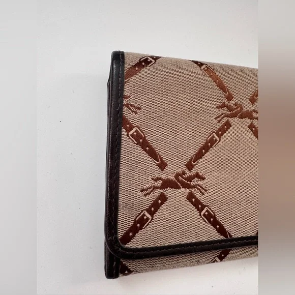 Longchamp Logo Canvas Wallet - Picture 4 of 9